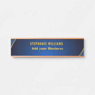 Name des beruflichen Blue Gold Office Türschild