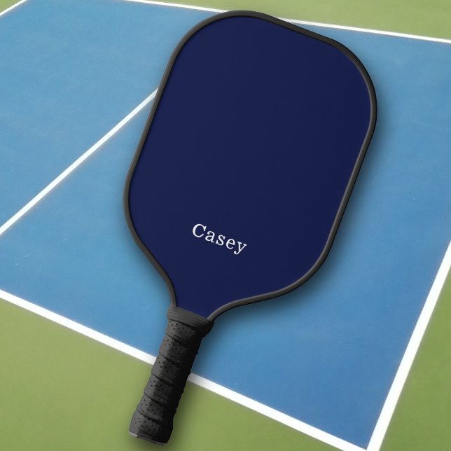 Name des beruflichen dunkelblauen Monogramms Pickleball Schläger (Von Creator hochgeladen)