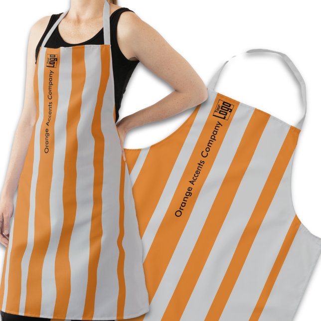 Name des beruflichen Logounternehmens Grau Orange Schürze (Professional Logo Company Name Gray Orange Apron)