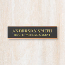 Name des beruflichen modernen Black Gold Office
