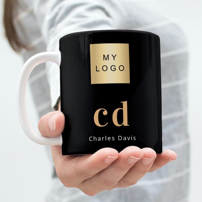 Name des Black Gold Monogramm Kaffeetasse (Von Creator hochgeladen)