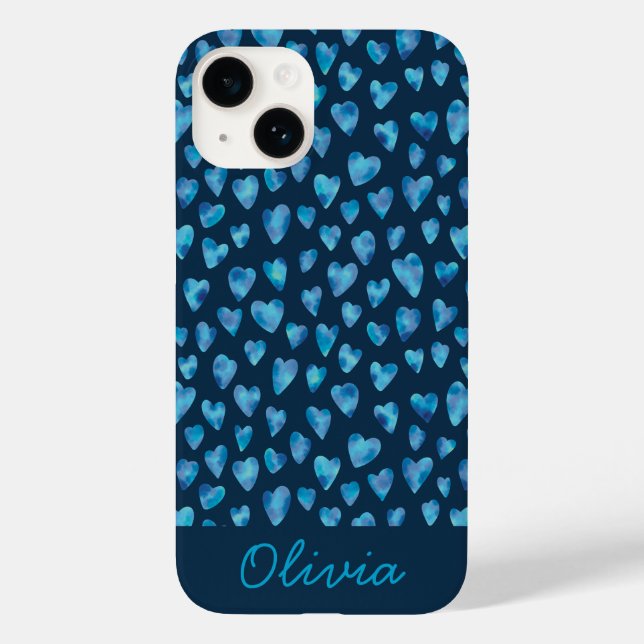 Name des Blauen Aquarellbildes Case-Mate iPhone Hülle (Rückseite)