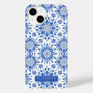 Name des blauen Boho Abstrakten Musters Case-Mate iPhone 14 Hülle