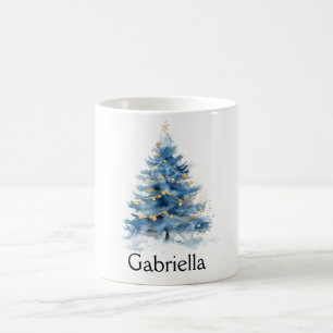 Name des Blue Gold Weihnachtsbaumes Kaffeetasse