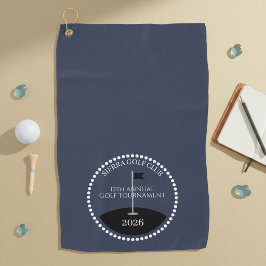 Name des Blue Golf-Turnierclubs Golfhandtuch