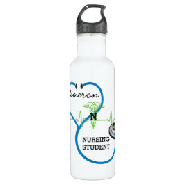 Name des Blue Stethoscope Nursing Studierenden Trinkflasche