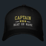 Name des Bootes Captain Nautical Stars Gold Silver Bestickte Baseballkappe<br><div class="desc">Segeln Sie stilvoll mit einem personalisierten Schwarz mit Gold und Silber bestickten Hut mit Ihrem Captain Rank oder einem anderen Titel,  Ihrem Namen oder Boat Name und Sternen. Verschiedene Kappe- und Gewindelfarben zur Auswahl. Macht ein großartiges Geschenk für Väter Tag,  Mütter Tag oder jede Gelegenheit.</div>
