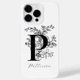 Name des Botanischen Buchstaben P Monogramms Case-Mate iPhone 14 Pro Max Hülle