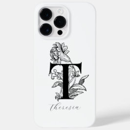 Name des Botanischen Buchstaben T Monogramms Case-Mate iPhone 14 Pro Max Hülle