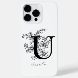 Name des Botanischen Buchstaben U Monogramms Case-Mate iPhone 14 Pro Max Hülle