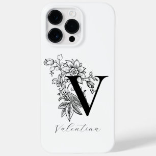 Name des Botanischen Buchstaben V Monogramms Case-Mate iPhone 14 Pro Max Hülle