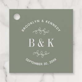 Name des botanischen Monogrammkopfes Geschenkanhänger