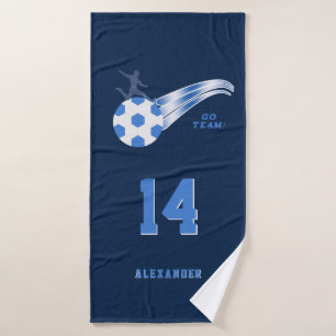 Name des Boy Sports Soccer Personalisiert Badhandtuch Set