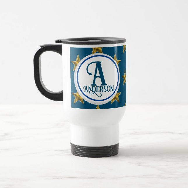 Name des Buchstabens eines Monogramms für eine Kla Reisebecher (Links)