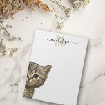 Name des Cat Watercolor Monogramms abrufen Notizblock<br><div class="desc">Dieses Design kann in dem Bereich personalisiert werden, der durch das Ändern des Fotos und/oder Textes zur Verfügung gestellt wird. Sie können auch angepasst werden, indem Sie auf Vorlage personalisieren klicken und dann auf die Schaltfläche klicken, um weitere Optionen anzupassen, um die Hintergrundfarbe zu löschen oder zu ändern, Text hinzuzufügen,...</div>