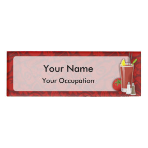 Name des Cocktails von Bloody Mary Namenschild