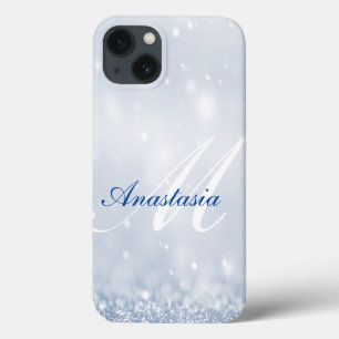 Name des coolen, Phantastischen, blauen Glitzer Case-Mate iPhone Hülle