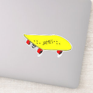 Name des coolen Skateboards Aufkleber