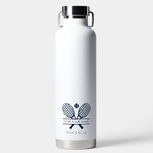 Name des Country Clubs Navy Blue Motiv Tennisteam Trinkflasche