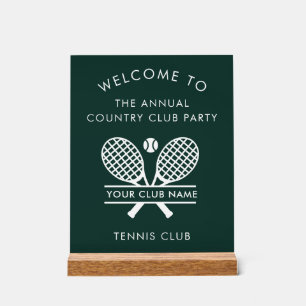 Name des Country Clubs Tennis-Mannschaftsveranstal Acrylschild