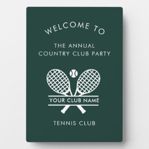 Name des Country Clubs Tennis-Mannschaftsveranstal Fotoplatte