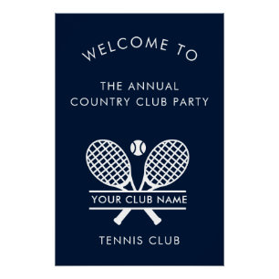 Name des Country Clubs Tennisveranstaltungen Marin Poster