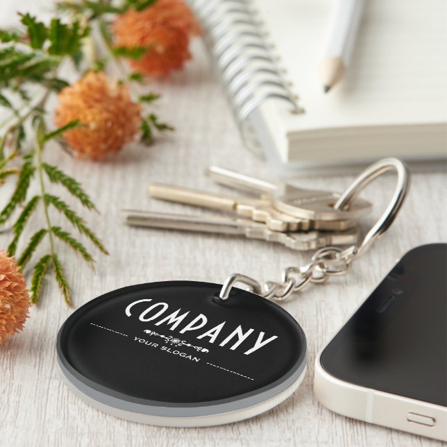 Name des dekorativen Unternehmens Schlüsselanhänger (Vorderseite rechts)