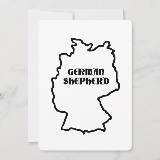 Name des deutschen Hirten Einladung (Vorderseite)