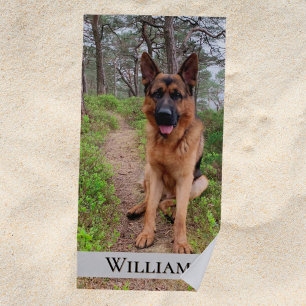 Name des deutschen Schäferhundwaldpfades Strandtuch