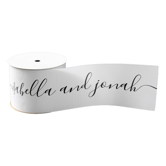 Name des Ehepaares für Hochzeit oder Brautparty Gr Ripsband (Spule)