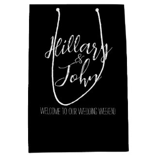 Name des Ehepaares Hochzeitsnagel Mittlere Geschenktüte