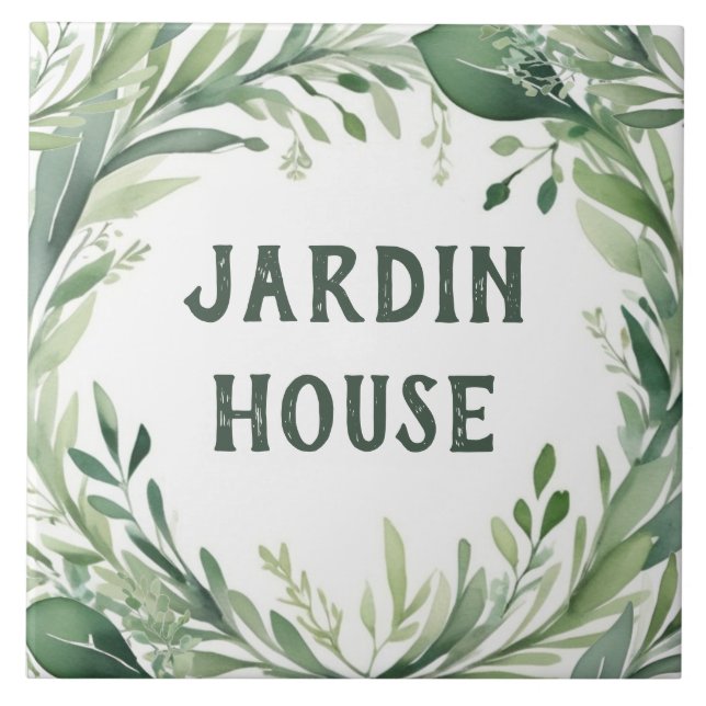 Name des Eigenheims Schild für das Naturwasser Fliese (Vorderseite)