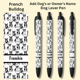 Name des Eigentümers oder des Hundes, französische Kugelschreiber