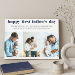 Name des ersten Vaters 3 Foto Weiße Leinwand<br><div class="desc">Erstellen Sie Ihre eigene Leinwand zum Ersten Vatertag mit 3 Ihrer Lieblings-Fotos mit Ihrem neuen Foto. Die Vorlage ist Set für Sie zu bearbeiten, eine oder alle der Formulierung, die derzeit liest "glücklichen ersten Vater's Day .. Sie sind ein wunderbarer Mann und ein phantastischer Vater .. wir Liebe Sie alle...</div>