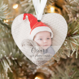 Name des ersten Weihnachtsjungen Fotos Ornament