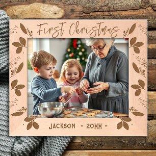 Name des ersten Weihnachtskindernamens Geätzte Rahmen