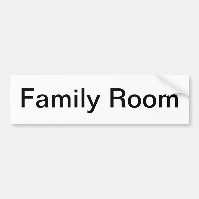Name des Familienzimmer Autoaufkleber (Vorne)