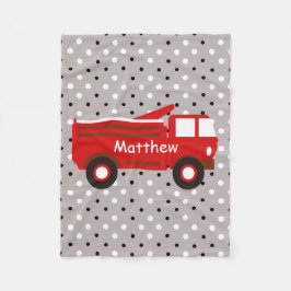 Name des Firetruck-w, niedlich für Kinder! Fleecedecke