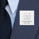 Name des Firmenlogos Button<br><div class="desc">Ein schick weißer Hintergrund, schwarzer Text. Personalisieren und fügen Sie ein Firmenlogo, einen Mitarbeiternamen und einen Titel hinzu.</div>