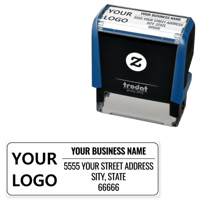 Name des Firmenlogos Eigene Briefmarke Permastempel (Beispiel)