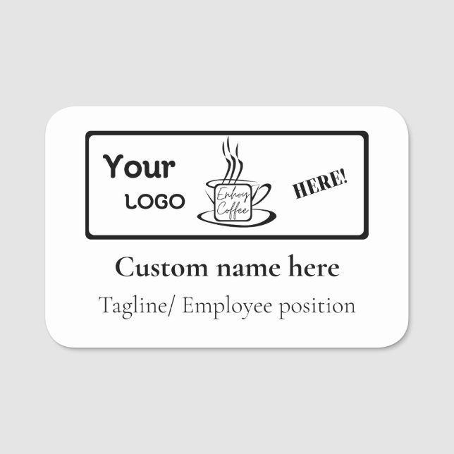 Name des Firmenlogos Name des Mitarbeiters Namensschild (Vorderseite)