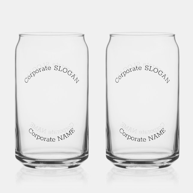 Name des Firmenlogos Slogan Elegant Einfaches Paar Dosenglas (Vorderseite)