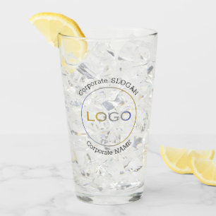 Name des Firmenlogos Slogan Minimalistisch Berufli Glas