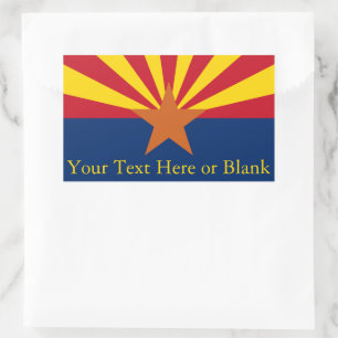 Name des Flaggenbilds des Staates Arizona Rechteckiger Aufkleber