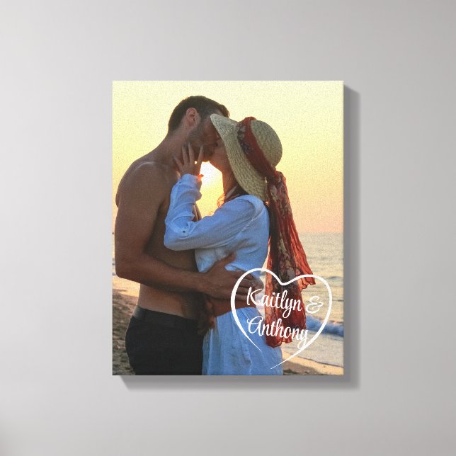 Name des Fotos "Couple Liebe Heart" Leinwanddruck (Vorderseite)
