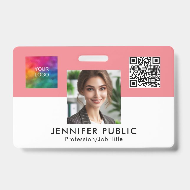 Name des Fotos des Mitarbeiters hier QR-Code Firme Ausweis (Vorderseite)