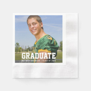 Name des Fotos einer modernen Graduationspartei Serviette