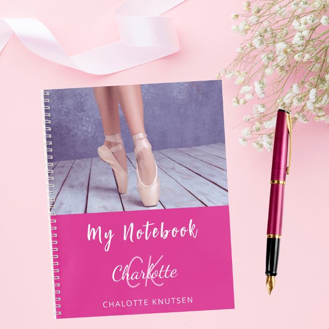 Name des Fotos, hot pink, weiß Notizbuch (Von Creator hochgeladen)