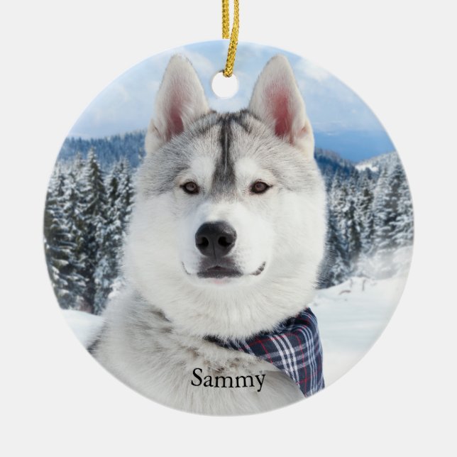 Name des Fotos Keramik Ornament (Vorne)