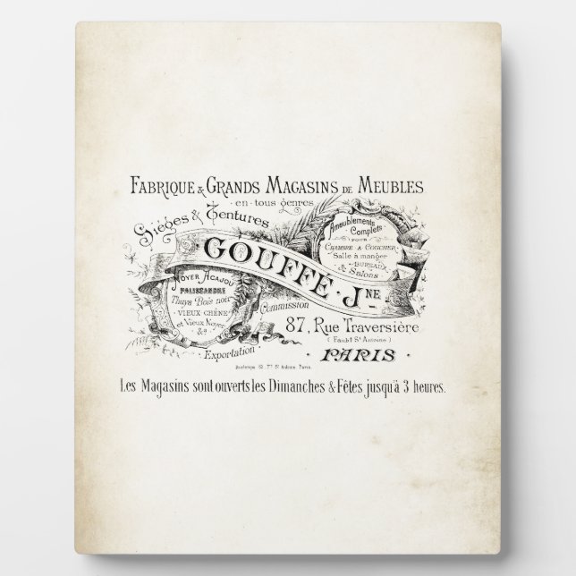 Name des französischen Departements Store Fotoplatte (Vorderseite)